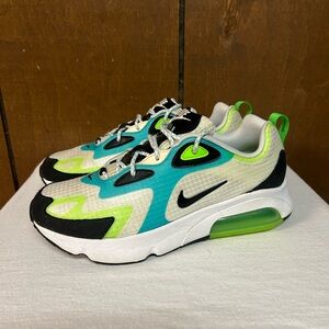 Nike Air Max 200 SE Oracle Aqua White Black Green Mens Sz 8.5 Style # CJ0575-101